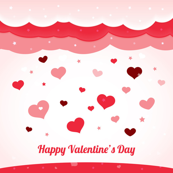 Vector valentine's background with hearts - Διάνυσμα, εικόνα