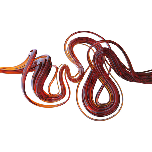 3d flexible caramel lines - Фото, изображение