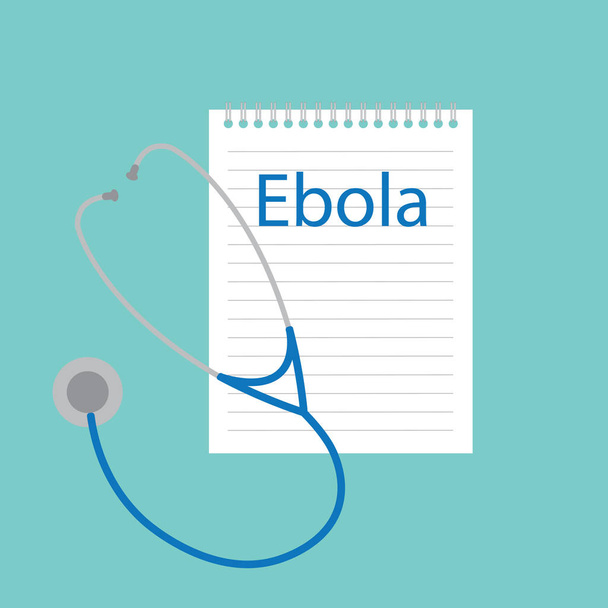 ebola written in a notebook- vector illustration - Vector, Image
