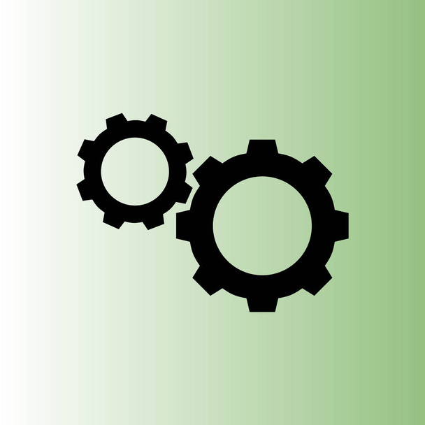 Fogaskerék ikonra egyszerű illusztráció vektor - Vektor, kép