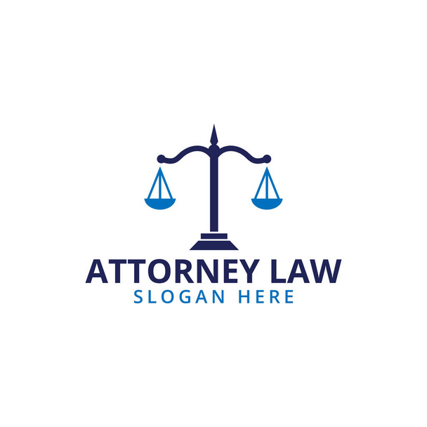 Advokát zákon měřítku logo ikonu šablony design - Vektor, obrázek