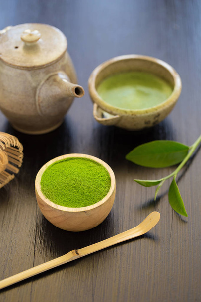 Szerves zöld Matcha Tea szertartás csoportja - Fotó, kép