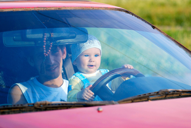 Baby & car - Zdjęcie, obraz
