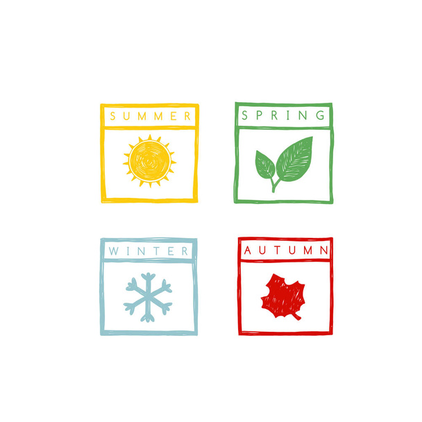 Four seasons of the year. - Διάνυσμα, εικόνα