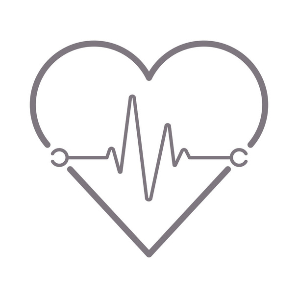 Плоский вектор дизайну серцебиття
 - Фото, зображення