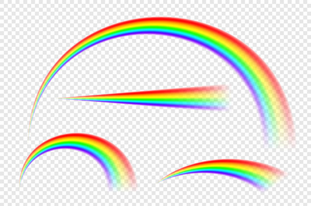 Прозрачная коллекция радуги в векторном искусстве разных форм
 - Вектор,изображение