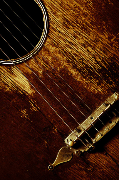 Detalhe da guitarra antiga
 - Foto, Imagem