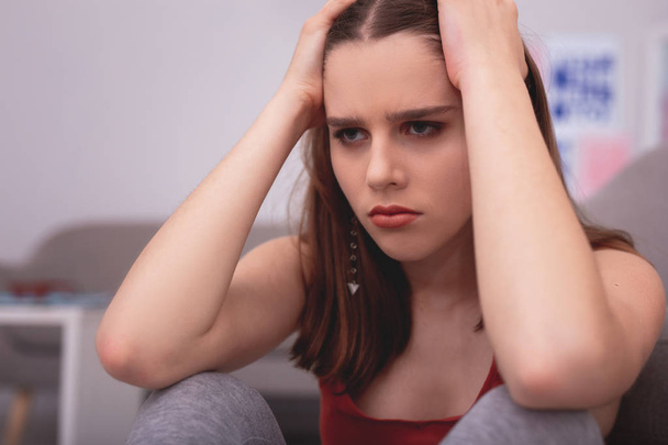 Mad teen girl having nervous breakdown - Foto, afbeelding