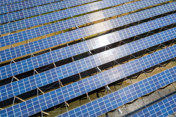 aerial view of solar power generation, clean energy view from above - Photo, Image