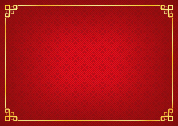 Nouvel an chinois fond, papier peint oriental abstrait, inspiration de fenêtre carrée rouge, illustration vectorielle
  - Vecteur, image