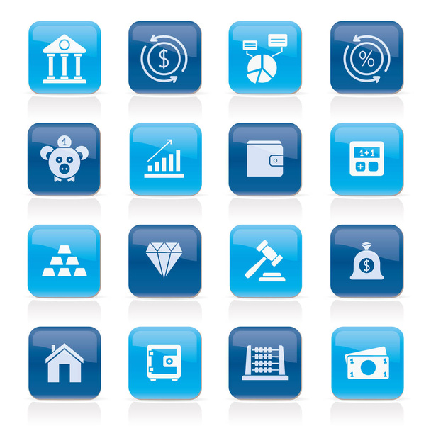 Bank, Financial and investment icons - vector icon set - Vektor, Bild