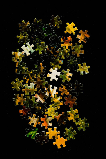 Photo picture of Jigsaw puzzle Background or texture - Photo, Image