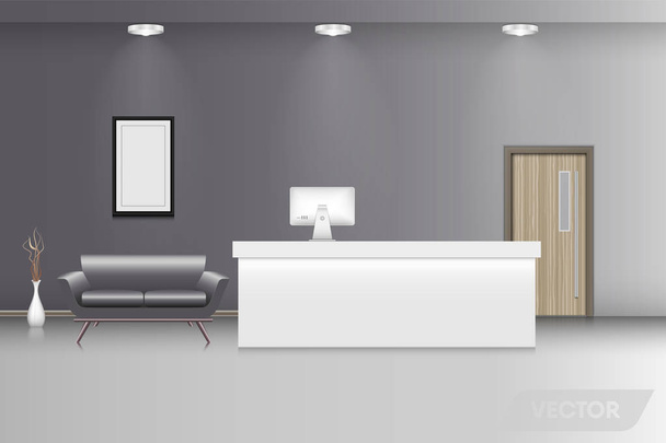 Contador de recepção e decoração interior., Design de vetores
 - Vetor, Imagem