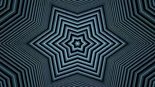 Abstraktní symetrické geometrické hvězd a kaleidoskop tvarů - Záběry, video