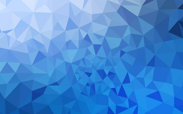 Light BLUE vector gradient triangles template. Glitter abstract illustration with an elegant triangles. A completely new design for your leaflet. - Vector, Image