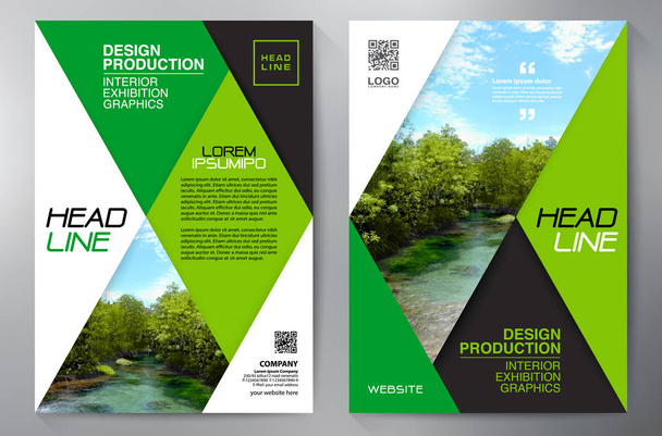 Zakelijke brochure. Flyer ontwerp. Folders a4 Template. Omslag Boek en Tijdschrift. Jaarverslag Vectorillustratie - Vector, afbeelding