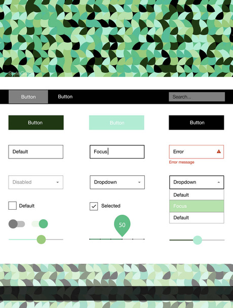 Light Green vector Material Design Kit with dots. Decorative ui kit design in abstract style with colorful dots. This sample is for your landing page. - Vector, Image
