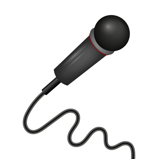 Retro Mikrofon Simgesi - Vektör, Görsel