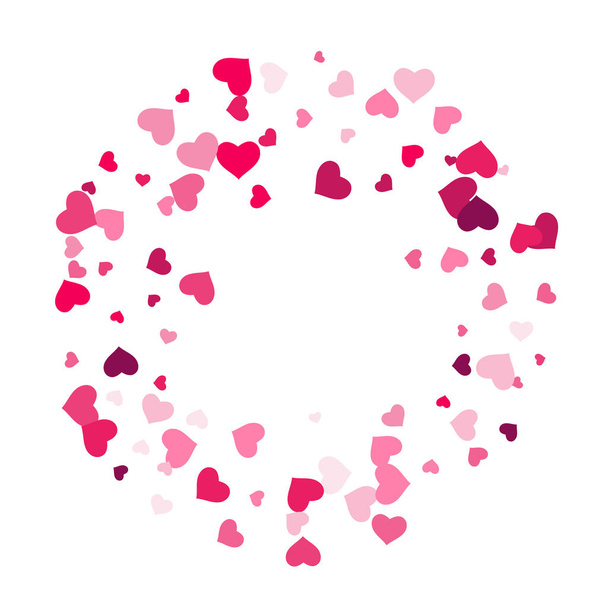 Heart confetti beautifully  fall on the background - Vector, Image