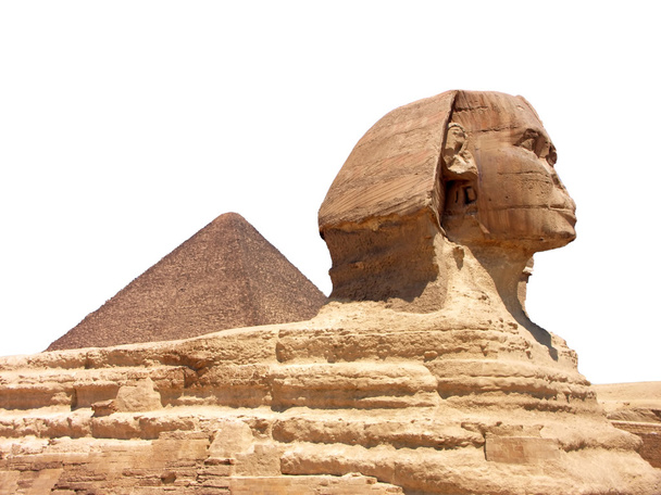 πυραμίδα και σφίγγα στη Γκίζα - Φωτογραφία, εικόνα