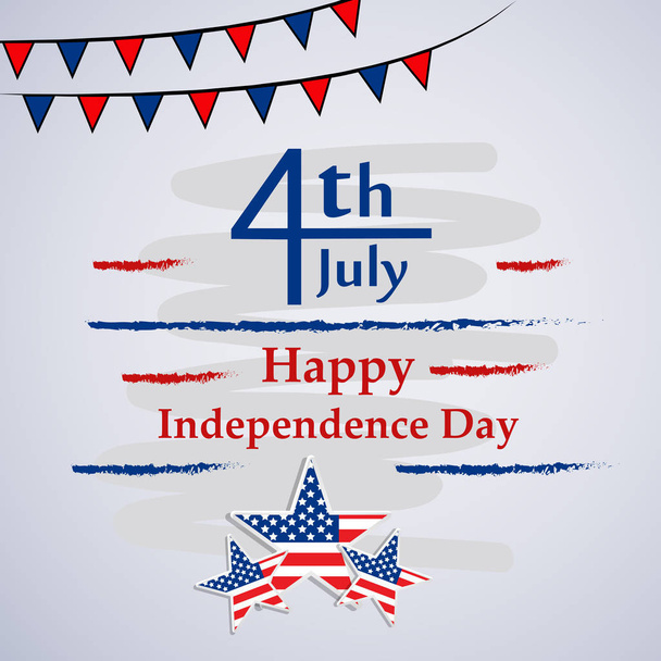 Illustration of background for USA Independence day - Vetor, Imagem