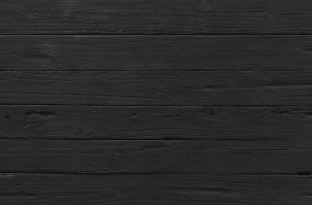Vintage wood background black texture old plank. dark wooden surface - Photo, Image