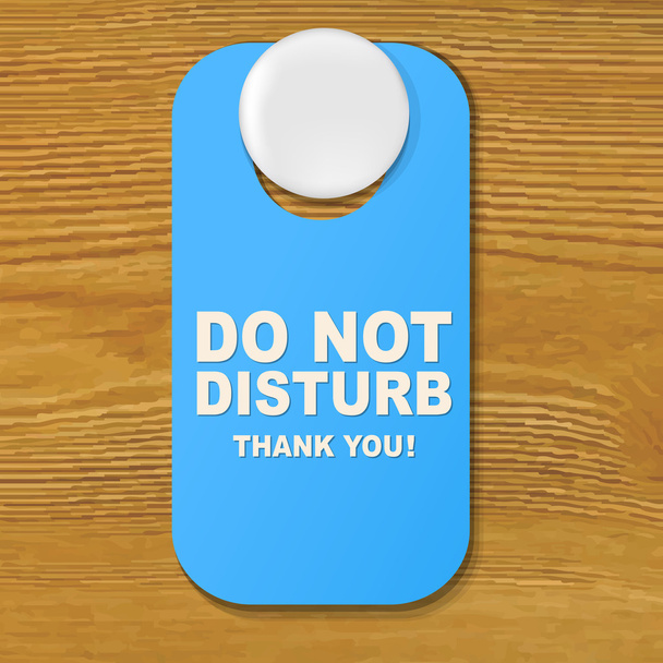 Do Not Disturb Blue Sign - Vector, imagen