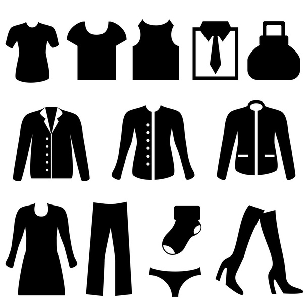 Clothes icons - Vector, Image