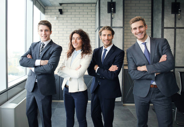 group of businesspeople standing together in office - Fotografie, Obrázek