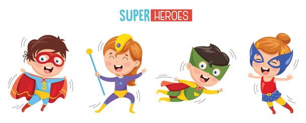 Süper kahramanlar vektör çizim - Vektör, Görsel