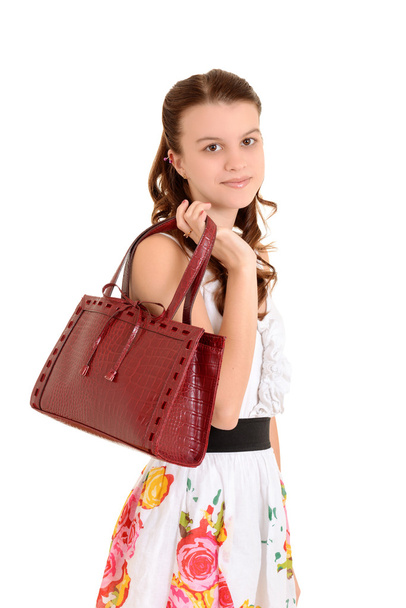 Teen girl with purse - Fotografie, Obrázek