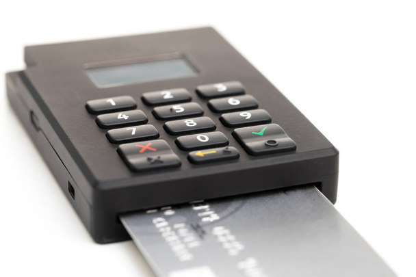 Credit card machine, payment for online shopping - Φωτογραφία, εικόνα