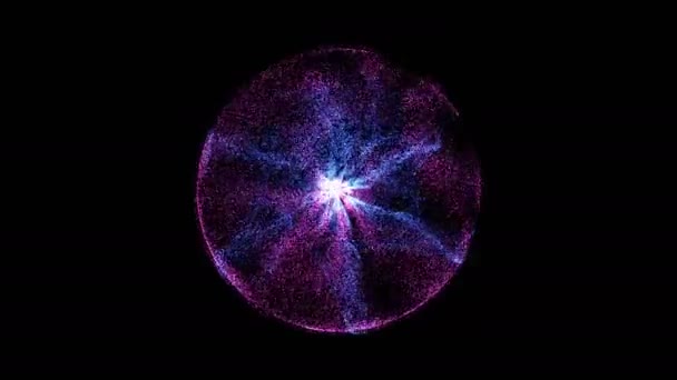 Esplosione astratta di fondo del movimento 4K con particelle e sfera
 - Filmati, video