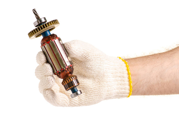 rotor motor in hands isolation - Photo, Image