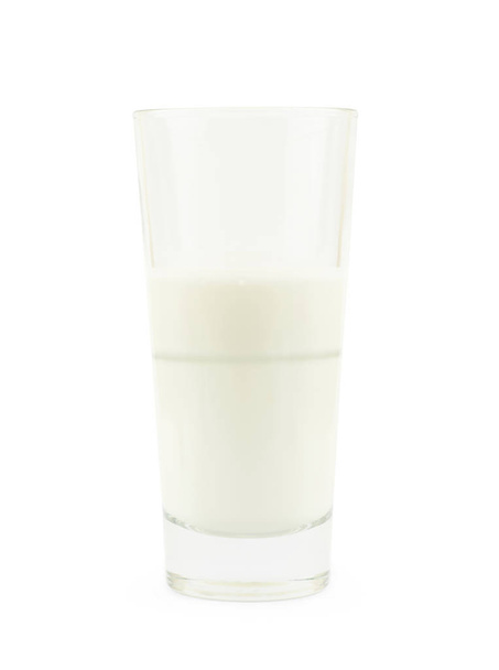 Groot glas melk geïsoleerd - Foto, afbeelding