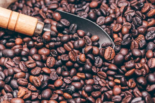 grãos de café em segundo plano - Foto, Imagem