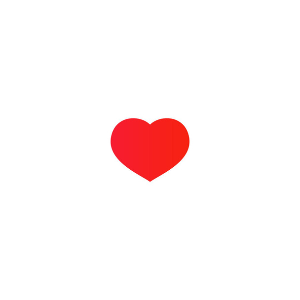 Simple common red heart icon isolated on white background - Vektori, kuva
