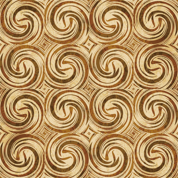 Retro brun liège texture grunge fond sans couture Spirale Vortex Cross Wind Swirl Wave
 - Vecteur, image