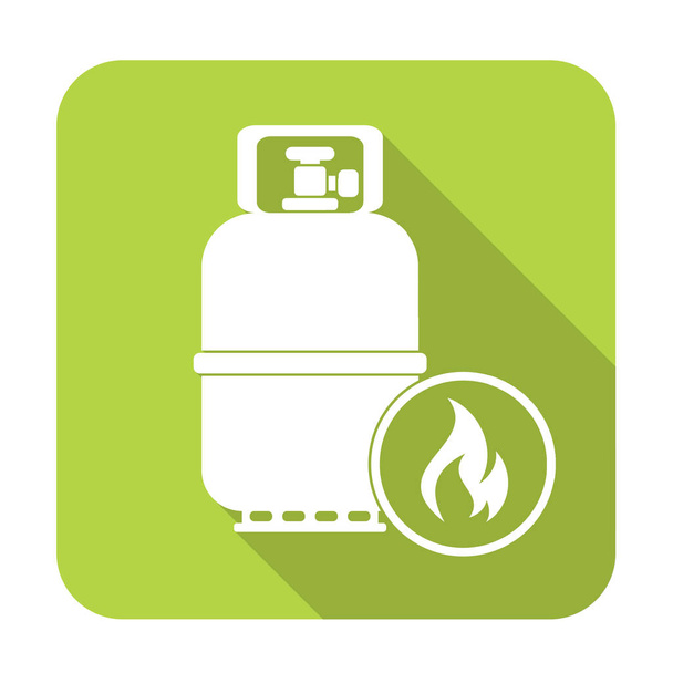 Camping gas bottle icon. Flat icon isolated. Vector illustratio - Διάνυσμα, εικόνα