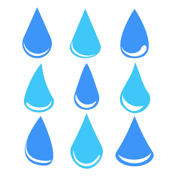 jeu de gouttes d'eau, illustration vectorielle de stock
 - Vecteur, image