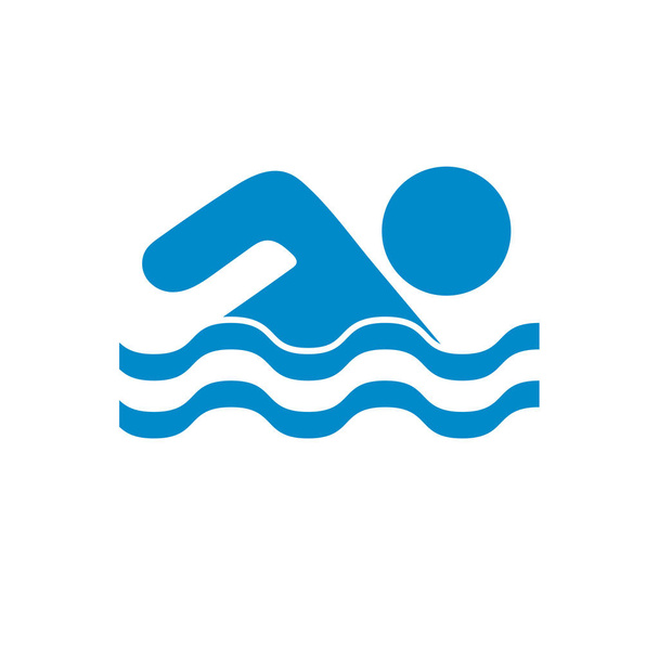 Schwimmen Wassersport-Ikone. Vektor illustratio - Vektor, Bild