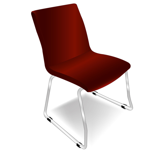 red metal chair vector - Vector, Image