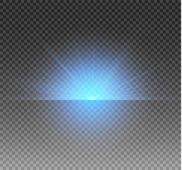 White glowing light burst explosion on transparent background. Vector illustration light effect decoration with ray. Bright star. Translucent shine sun, bright flare. Center vibrant flash. - Vector, Image
