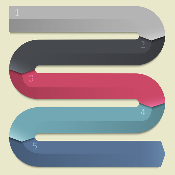 Banner-frecce di design alla moda per infografica
 - Vettoriali, immagini