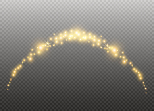 Λευκό σπινθήρες και χρυσά αστέρια glitter ειδικά εφέ φωτισμού. Διάνυσμα αστράφτει σε διαφανές φόντο. Χριστούγεννα Περίληψη - Διάνυσμα, εικόνα