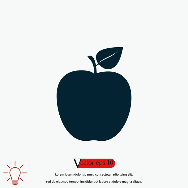vettore icona mela, design piatto migliore icona vettoriale
 - Vettoriali, immagini