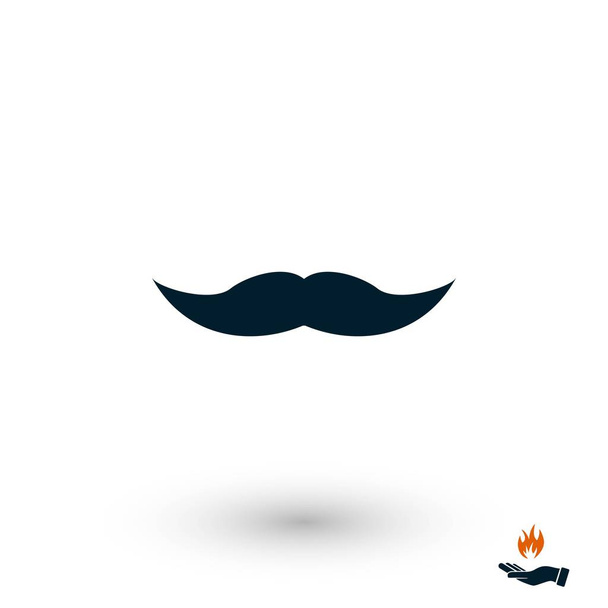 whiskers icon vector, flat design best vector icon - Vector, Image
