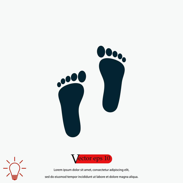 foot vector icon, flat design best vector icon - Vector, Image