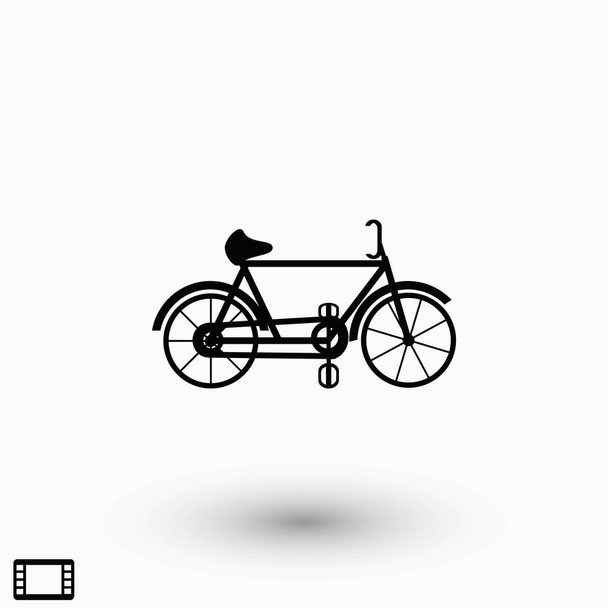иконка вектора велосипеда, плоская конструкция
 - Вектор,изображение