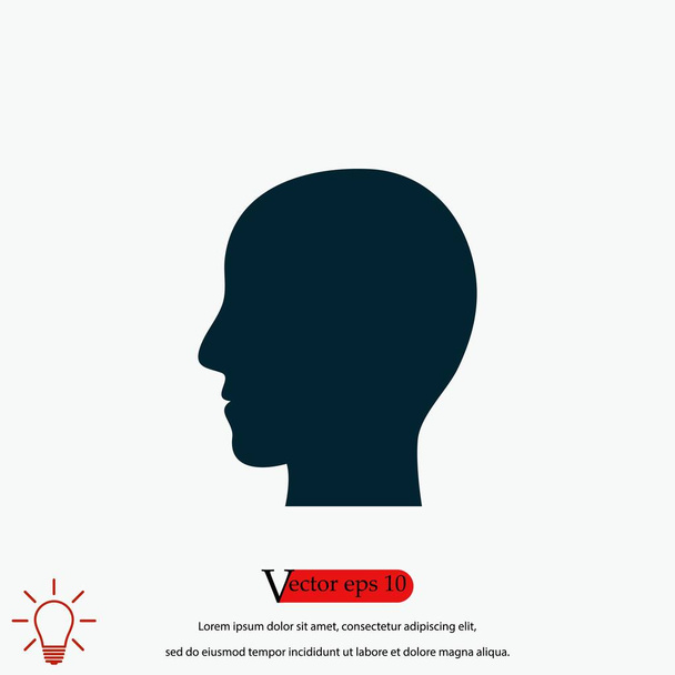 icône vectorielle tête, design plat meilleure icône vectorielle
 - Vecteur, image